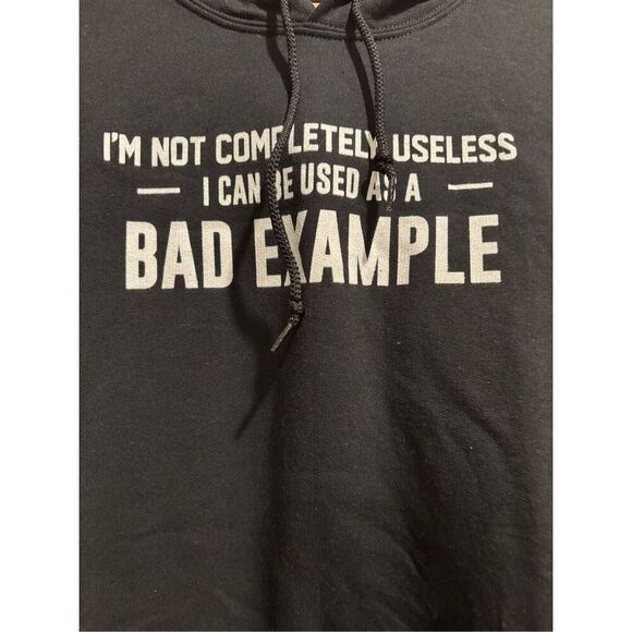 I Can Be Used as a Bad Example Hoodie size Large - Picture 2 of 2